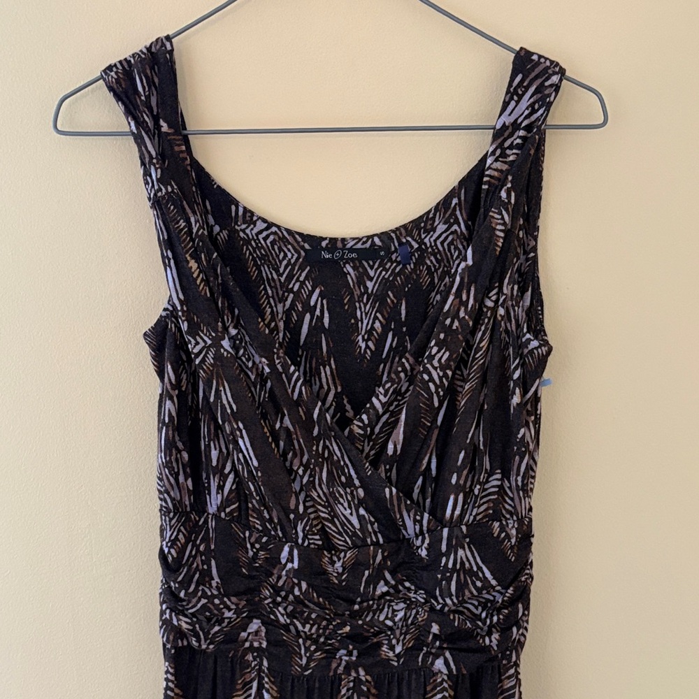 NIC+ZOE Black Multi-Print Midi Dress